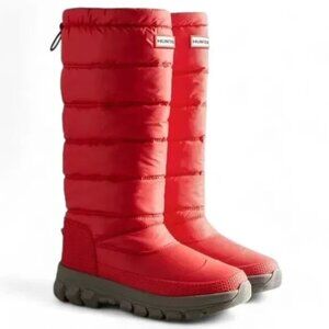 ISO NWOT Hunter Red Tall Puffer Boots SZ 10